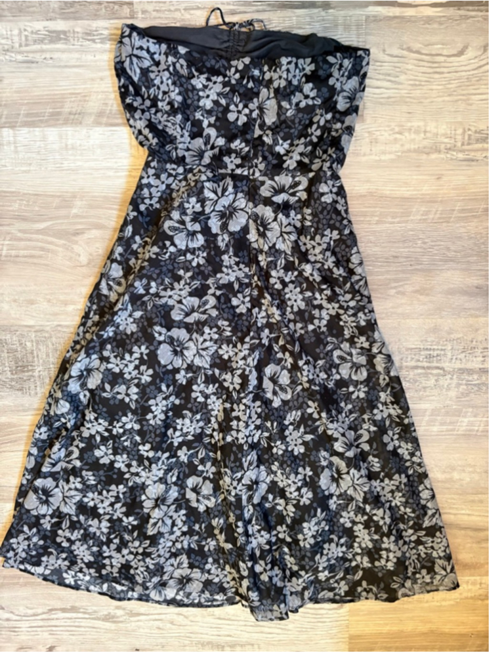 J. Crew Strapless Flowy Floral Midi Dress Size 2 Perfect Wedding Guest, Party